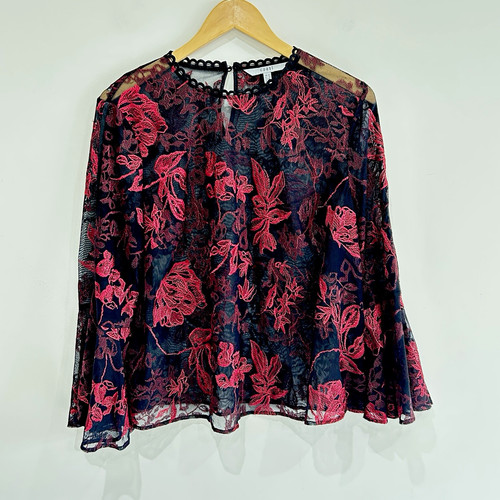 Coast black red - floral, lace