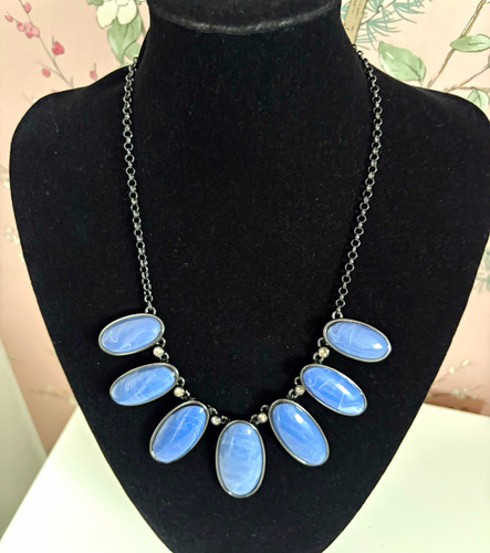 Coast statement necklace - necklace, blue