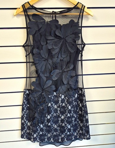 Coast black lace sheer - lace, 3d