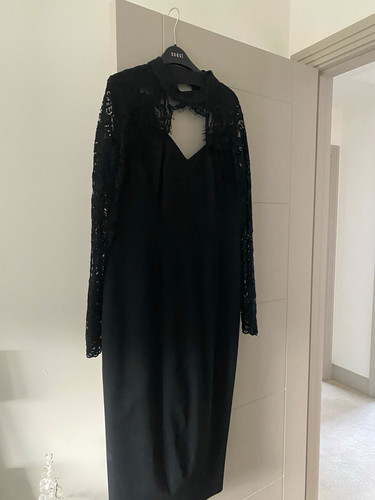 Coast black midi bodycon dress