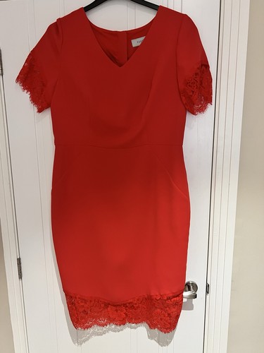 Coast red lace sheath - lace,