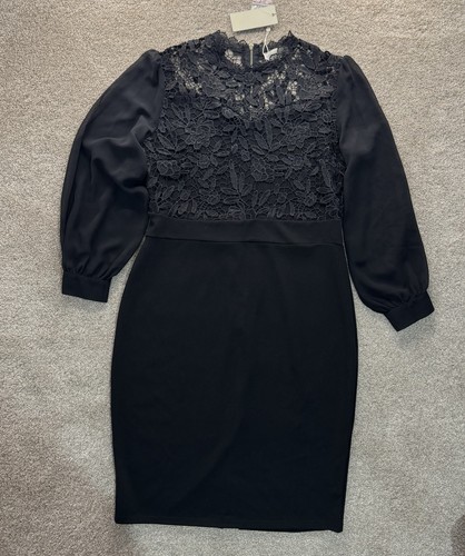 Coast black lace bodycon - coast,